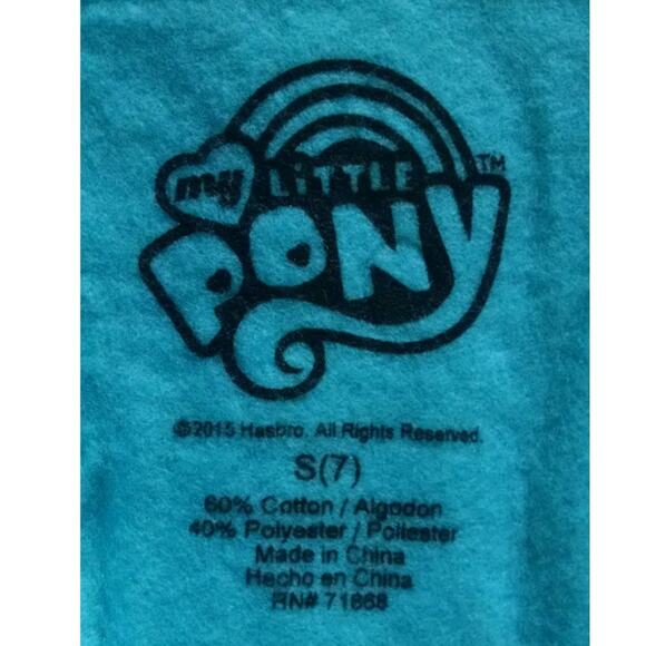 New My Little Pony Jacket Rainbow Dash Glitter Zip Up Sweatshirt Girl's Small - Picture 8 of 8